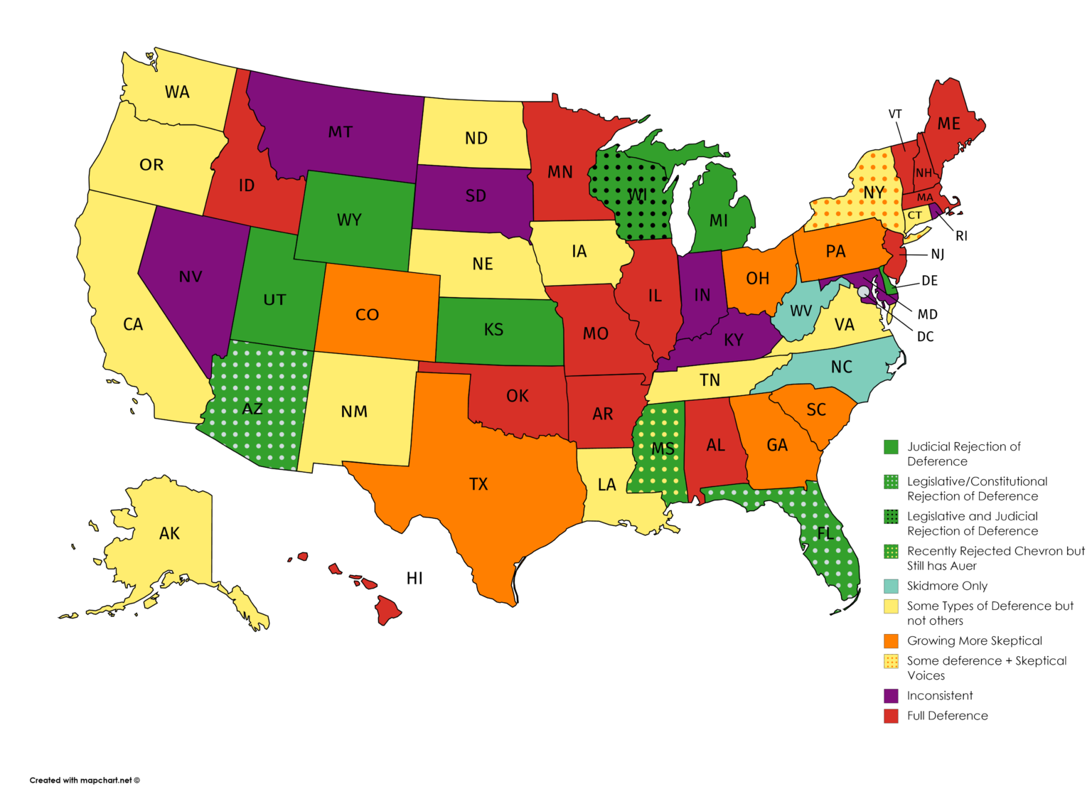 The End of Deference: The States That Have Rejected Deference, by ...